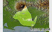 Physical Map of Kab. Banyumas, darken