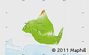 Physical Map of Kab. Banyumas, single color outside