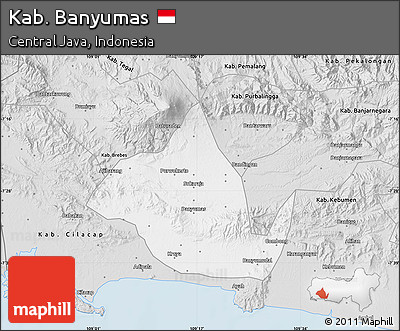 Silver Style Map of Kab. Banyumas