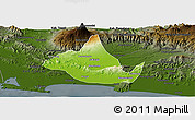 Physical Panoramic Map of Kab. Banyumas, darken
