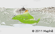 Physical Panoramic Map of Kab. Banyumas, lighten, semi-desaturated