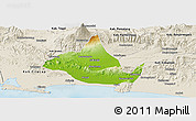 Physical Panoramic Map of Kab. Banyumas, shaded relief outside