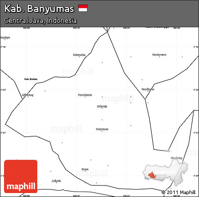 Blank Simple Map of Kab. Banyumas