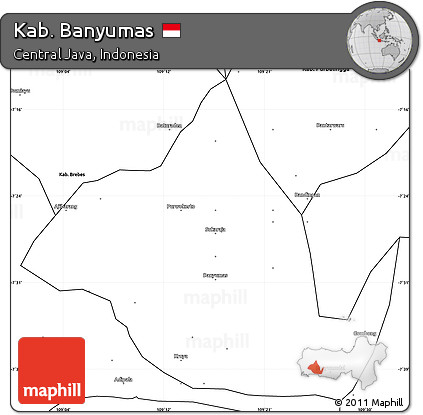 Blank Simple Map of Kab. Banyumas