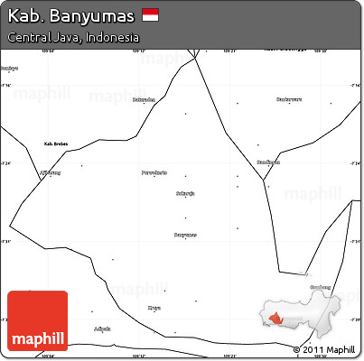Blank Simple Map of Kab. Banyumas