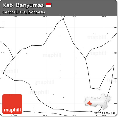 Blank Simple Map of Kab. Banyumas, no labels