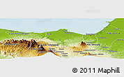 Physical Panoramic Map of Kab. Batang