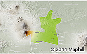 Physical 3D Map of Kab. Boyolali, lighten, semi-desaturated