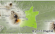 Physical 3D Map of Kab. Boyolali, semi-desaturated