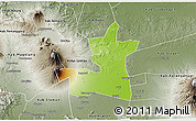 Physical 3D Map of Kab. Boyolali, semi-desaturated