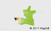 Physical 3D Map of Kab. Boyolali, single color outside