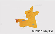 Political 3D Map of Kab. Boyolali, cropped outside
