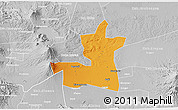 Political 3D Map of Kab. Boyolali, lighten, desaturated