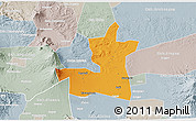 Political 3D Map of Kab. Boyolali, lighten, semi-desaturated