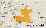 Political 3D Map of Kab. Boyolali, shaded relief outside