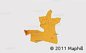 Political 3D Map of Kab. Boyolali, single color outside