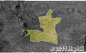 Satellite 3D Map of Kab. Boyolali, darken, desaturated