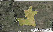 Satellite 3D Map of Kab. Boyolali, darken, semi-desaturated