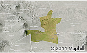 Satellite 3D Map of Kab. Boyolali, lighten, semi-desaturated