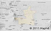 Shaded Relief 3D Map of Kab. Boyolali, desaturated