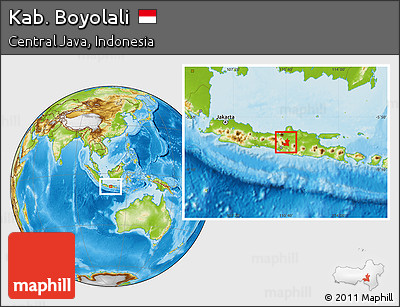 Physical Location Map of Kab. Boyolali