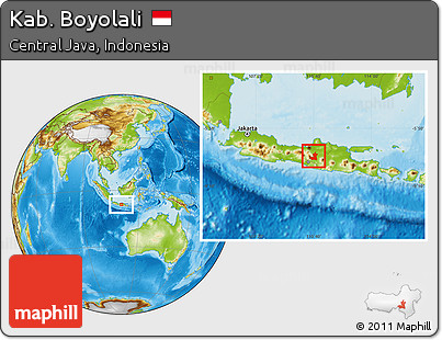 Physical Location Map of Kab. Boyolali