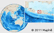 Shaded Relief Location Map of Kab. Boyolali, highlighted parent region
