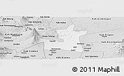 Silver Style Panoramic Map of Kab. Boyolali