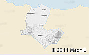 Classic Style 3D Map of Kab. Brebes, single color outside