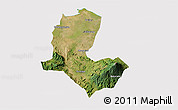 Satellite 3D Map of Kab. Brebes, cropped outside