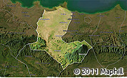 Satellite 3D Map of Kab. Brebes, darken
