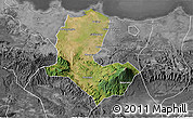 Satellite 3D Map of Kab. Brebes, desaturated