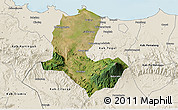 Satellite 3D Map of Kab. Brebes, shaded relief outside