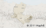 Shaded Relief 3D Map of Kab. Brebes, lighten