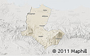 Shaded Relief 3D Map of Kab. Brebes, lighten, semi-desaturated