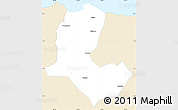 Classic Style Simple Map of Kab. Brebes, single color outside
