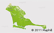 Physical 3D Map of Kab. Cilacap, cropped outside