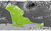 Physical 3D Map of Kab. Cilacap, darken, desaturated