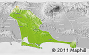Physical 3D Map of Kab. Cilacap, lighten, desaturated