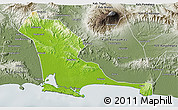 Physical 3D Map of Kab. Cilacap, semi-desaturated