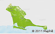 Physical 3D Map of Kab. Cilacap, single color outside