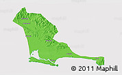 Political 3D Map of Kab. Cilacap, cropped outside