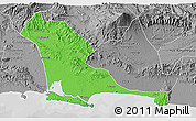 Political 3D Map of Kab. Cilacap, desaturated