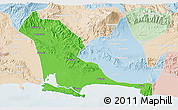 Political 3D Map of Kab. Cilacap, lighten