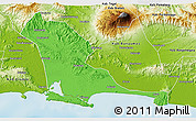 Political 3D Map of Kab. Cilacap, physical outside