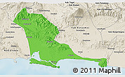 Political 3D Map of Kab. Cilacap, shaded relief outside