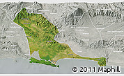 Satellite 3D Map of Kab. Cilacap, lighten, semi-desaturated