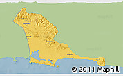 Savanna Style 3D Map of Kab. Cilacap, single color outside