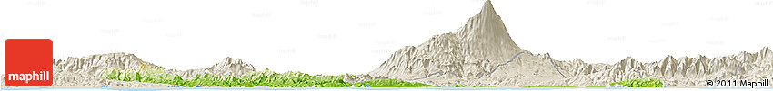 Physical Horizon Map of Kab. Cilacap, shaded relief outside