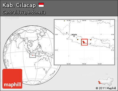 Blank Location Map of Kab. Cilacap